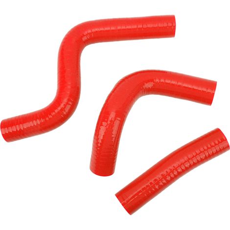 Silikon-Kühlerschlauchset, 3-teilig, stabile Verbindung, auslaufsicher, hitzebeständig, passend für KX80, KX85 und KX100 (rot) (1/5)