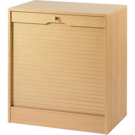 Classeur à Rideau Largeur 70 cm Hauteur 76 cm 8 Niches 2 Kits DS - Coloris: Hêtre (1/3)