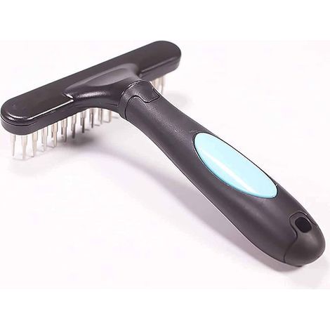 Brosse de toilettage pour animaux, peigne double rangée pour chiens, brosse de massage pour éliminer les poils (1/5)