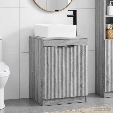 Beyamis Ensemble de meubles de salle de bain gris (1/5)