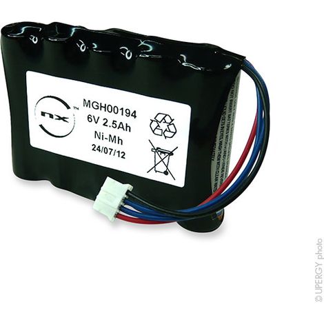 NX - Batterie médicale rechargeable SAP AGILIA de Fresen 6V 2.5Ah JST