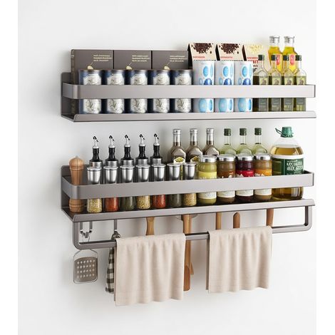 Étagère de rangement de salle de bain double couche 60 cm