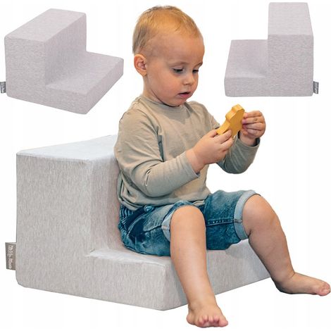 Weiche Schaumstoffstufe für Kinder, grau, PPZ-211, KiddyMoon (1/5)