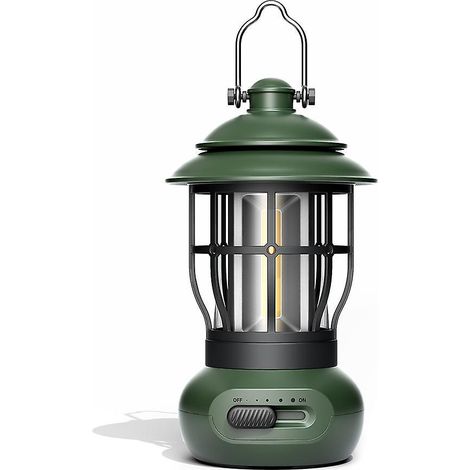 Kabellose Campinglampe, stufenlos dimmbar, Retro-Zeltlampe für den Außenbereich, stimmungsvolle Laterne für Zuhause, tragbar