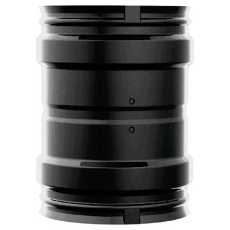 F/F-Adapter für einwandige Pellets - 0,7 mm Emaille - schwarz - Ø80 - Modell Apollo JONCOUX