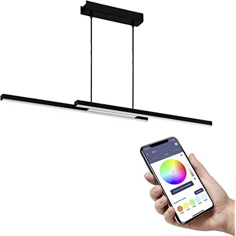 Lampadario Contemporaneo Fraioli-Z Alluminio Nero 2 Luci Led 17W 4800Lm (1/4)