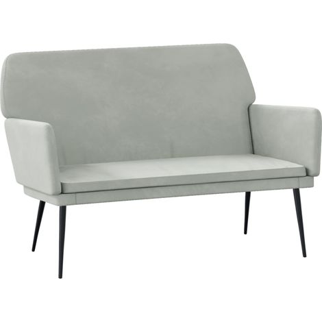 Banco/banqueta 108 x 79 x 79 cm terciopelo gris claro 020010498