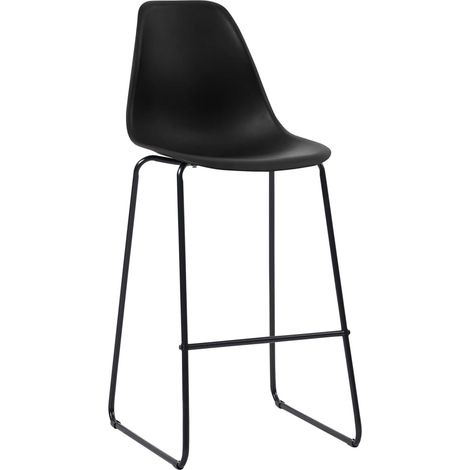 Maison Exclusive - Barhocker 2 Stk. Schwarz Kunststoff
