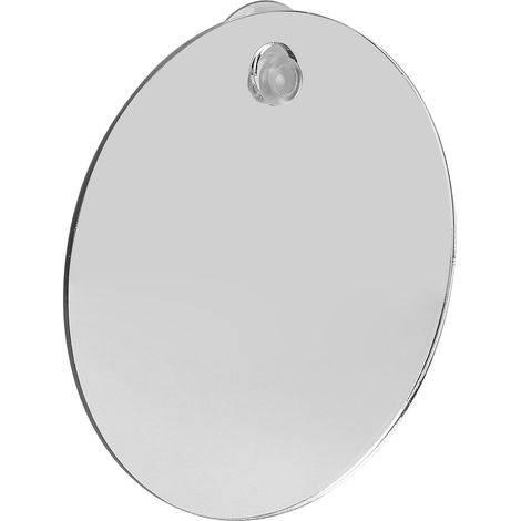 Miroir de douche rond antibuée, miroir de rasage mural incassable pour salle de bain (1/5)