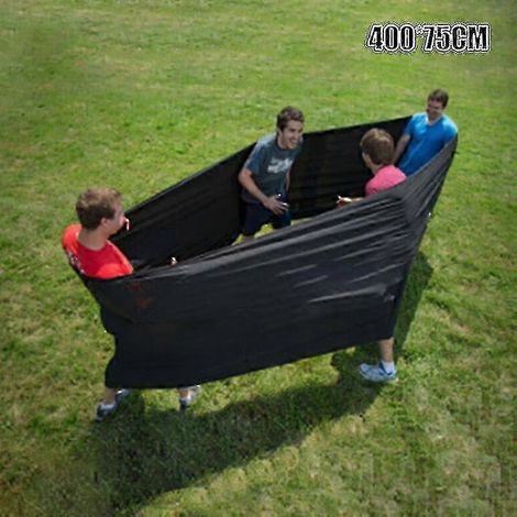 Hochelastisches Gummiband CHUNCC JH2 – Geeignet für Vertrauens- und Teambildungsaktivitäten – Auch in großer Größe erhältlich Schwarzer Umfang 400 x 75 cm (1/5)