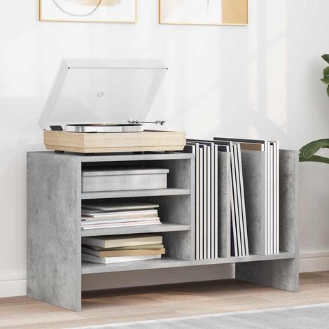 Schallplattenschrank Beton Grau 78,5 x 35 x 45 cm Holzwerkstoff