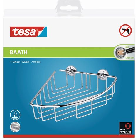 Tesa Baath Plus cesta de esquina cromada para ducha