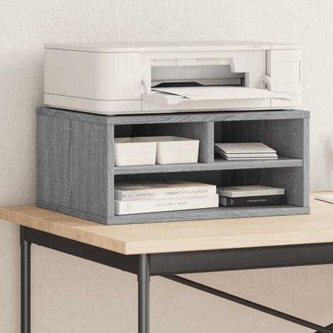 Support d'imprimante sonoma gris 49x40x22,5cm bois d'ingénierie (1/5)