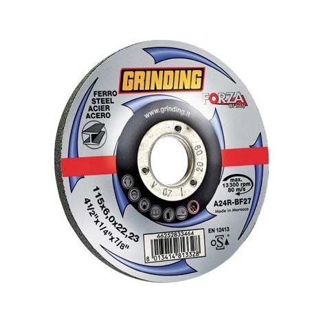 DISCO ABRASIVO SBAVO FERRO DEPRESSO FORZA - MM 230X22,2 H.MM 6,0- 10 pezzi