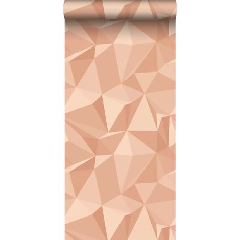 papier peint graphique 3D rose terracotta  - Sanders & Sanders (1/5)