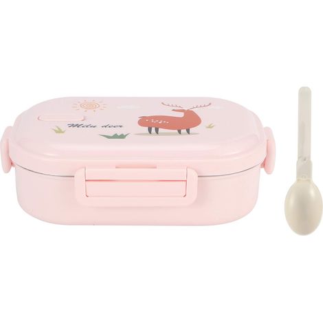 Boîte à Lunch pour écolier, 720 ml 2 Compartiments Contenants à Lunch Pour Aliments Chauds à Isolation Thermique Avec Cuillère
