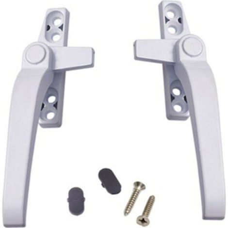 Fenêtres en alliage d'aluminium gauche et droite avec verrouillage de sécurité à double vitrage - tige droite blanche 142 × 15 mm, 2 pièces (1/4)