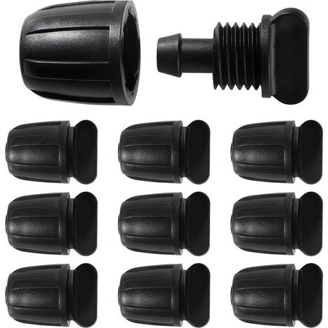 Lot de 10 raccords pour système d'irrigation goutte à goutte (tuyau de 8/12 mm), adaptateurs pour tuyau d'irrigation goutte à goutte, raccords droits pour tuyau d'irrigation. (1/5)