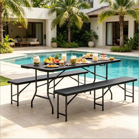 Ensemble de mobilier de jardin, ensemble de mobilier de conversation pliable, ensemble de mobilier de terrasse, ensemble de mobilier de camping, ensemble de mobilier d'extérieur (1/5)