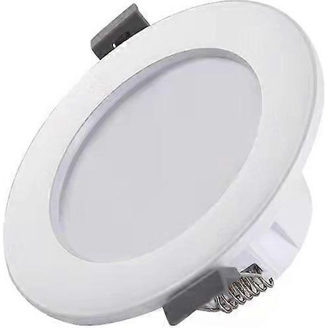 Plafonnier LED encastrable Rare Pearl 5 points, IP44, diamètre de la façade 100 mm, diamètre d'encastrement 75-95 mm, blanc, panneau LED 6 W, lumière chaude 3000 K