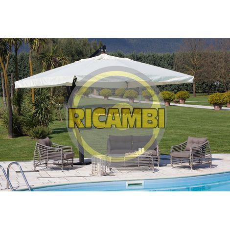 1PZ STECCA PER OMBRELLONE DECENTRATO IN ALLUMINIO NERO MM.20X30 CM.92