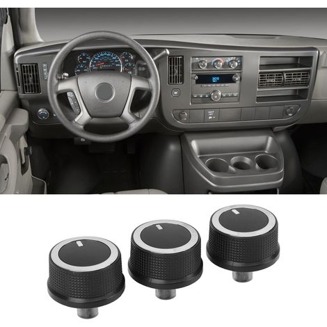 Ensemble de 3 boutons de commande de température de climatisation pour Chevrolet Express 1500 et GMC Savana 2008-2017 84793085 (1/5)