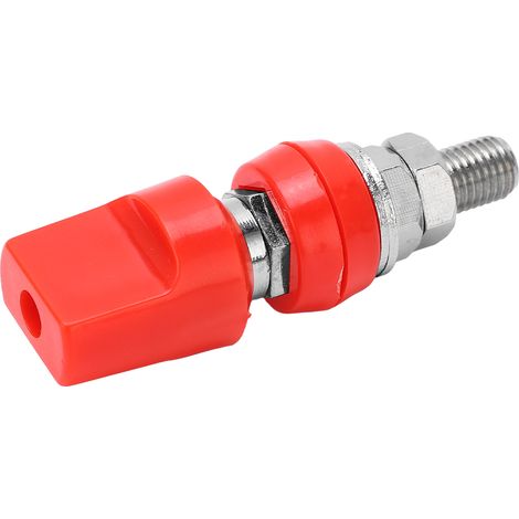 Bornier multifonctionnel à capuchon plat en laiton 4 mm M8 100 A haute intensité (avec douille rouge) (1/5)
