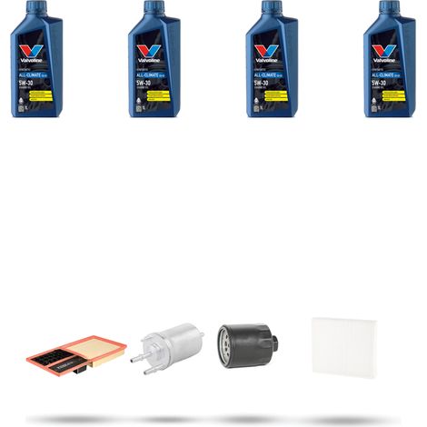 Kit tagliando 4 FILTRI e 4L OLIO compatibile con Skoda Praktik 1.4 16v 63kw dal 2007 (1/5)