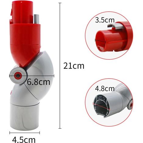 YanBan Adaptateur inférieur pour Dyson V7 V8 V10 V11 à dégagement rapide Rotation multi-angle adaptateur haut/bas accessoires d'aspirateur (1/4)