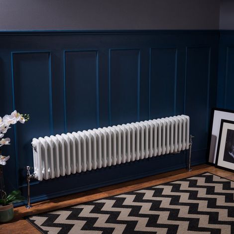 WarmeHaus Traditional Radiator White Triple Panel 300x1462mm (1/5)