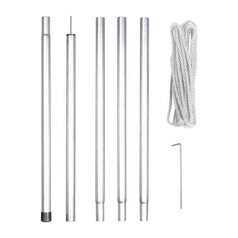 Mât pour voile solaire - 2.5 m - avec hauban
