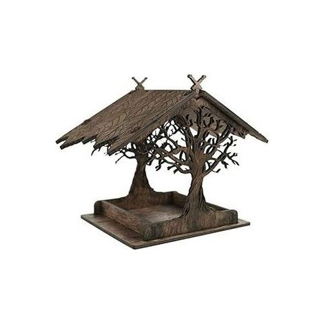 Mangeoires pour Oiseaux Sauvages Mangeoire Oiseaux Exterieur en Bois Maison Oiseaux Exterieur Jardin Mangeoire à Oiseaux (1/5)