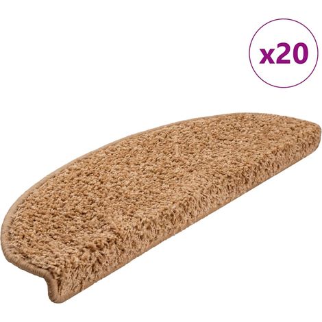 Stufenmatten 20 Stk. 65x21x4 cm Beige Halbrund Groß