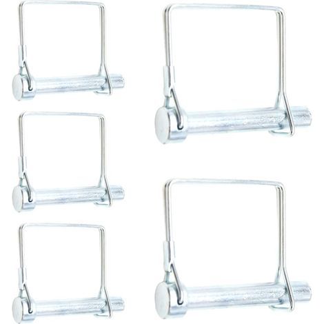 Set di 5 perni robusti quadrati per presa di forza da 10 x 60 mm per rimorchio e agricoltura (1/5)