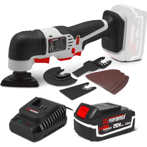 Outil multifonctions sans fil 20V + accessoires - avec batterie 4Ah - X-Performer (1/4)