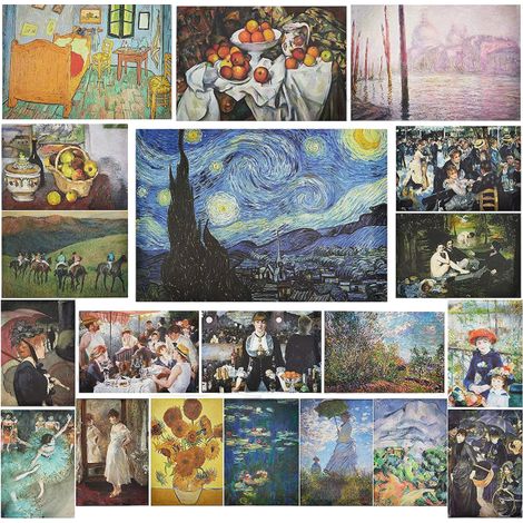 Poster quadri Vincent van Gogh opere decorative 20 pz 33 x 48 cm (1/5)