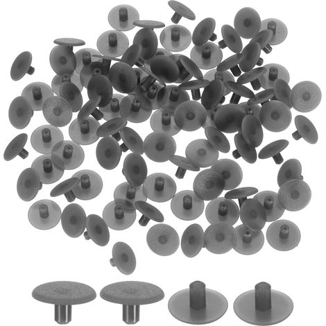 250Pcs Bouchons De Trou Plastique 3x11mm, Capuchon Rond Vis, Cache-Trou pour Meuble Armoire Étagère Poteau Clôture Tube Embout Gris Foncé (1/5)
