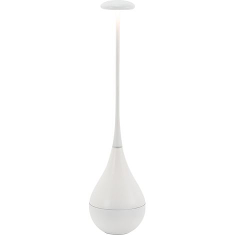 Zafferano Dondolina - Lampada da Tavolo Led Ricaricabile IP65, Senza Fili, Dimmer Touch - Design Italiano Colore Bianco