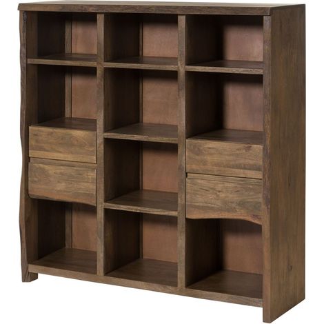 Bücherregal Mango 142x45x145 braun geölt PURE MANGO 208Massivmoebel24 GmbH