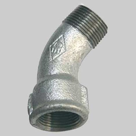 CURVA A 45° MASCHIO/FEMMINA ZINCATA - 2"