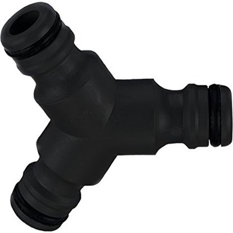 WURKO derivacion triple 1/2 3039 , Conexión triple para mangueras de riego de 1/2Sistema de enganche rápidoColor negro.