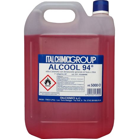 Alcool denaturato 94 certificato lt. 5 (italchimici)