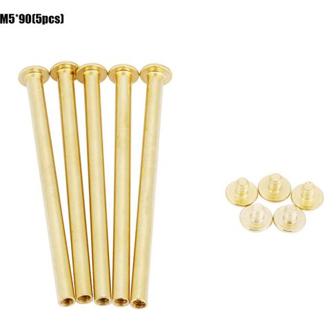 5 Rivets M5 à Tête Plate pour Reliure de Livres, Album DIY (M5 x 90 mm) (1/5)
