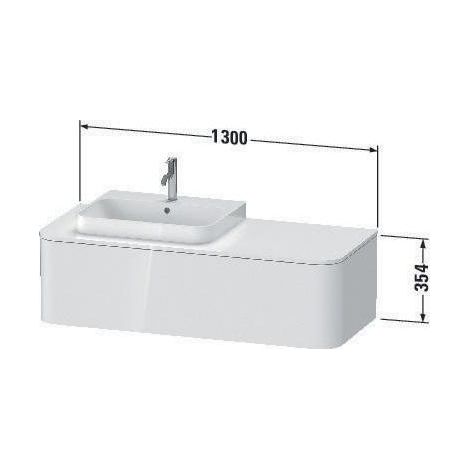 Duravit Happy D.2 Plus Konsolenwaschtischunterbau wandhängend, (1/4)