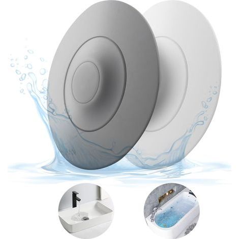 2 Pièces Bouchon de lavabo avec Fonction Tamis à Cheveux,Convient pour Le Bain et Le trempage dans la Baignoire (1/5)