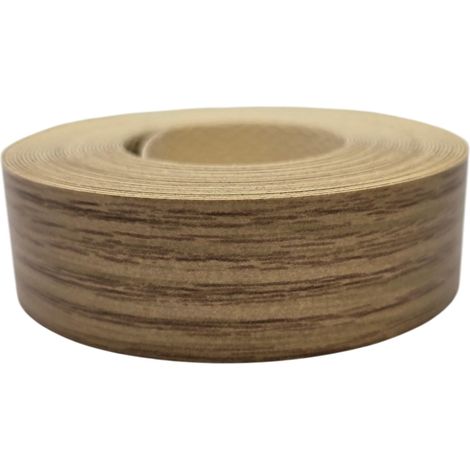1x Bande de Chant Thermocollant 21mm x 5m Epaisseur 0,50mm Mélaminé Facile à Appliquer Bricolage Étagère Meuble Panneau Bois Durable, Chêne Windsor (1/3)