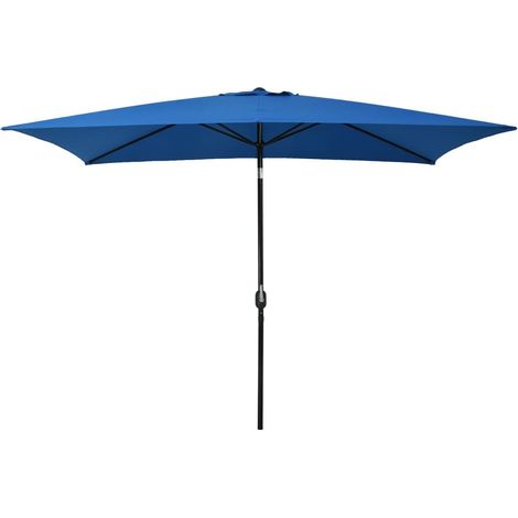Parasol d'extérieur avec poteau en métal 300x200 Azuré (1/5)