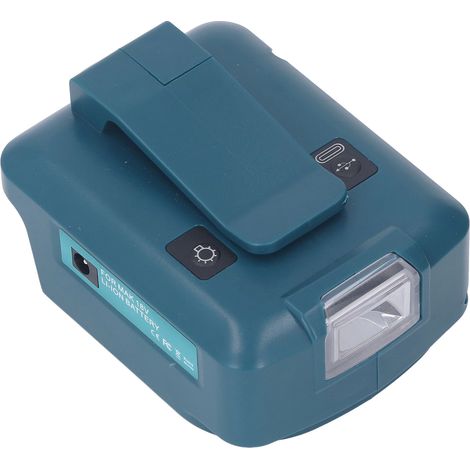 200 lm LED-Arbeitsleuchte mit Akkuadapter, USB-C-Gleichstromanschluss und Lithium-Konverter für 18-V-Werkzeuge (1/5)