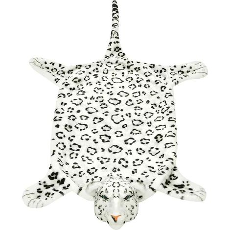 Maison Exclusive - Tappeto di Peluche a Forma di Leopardo 139 cm Bianco (1/4)