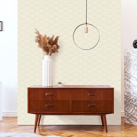 Papier peint intissé pré-encollé - MOTIF ART DÉCO ARCS - 1 rouleau de 300x60cm (1/5)